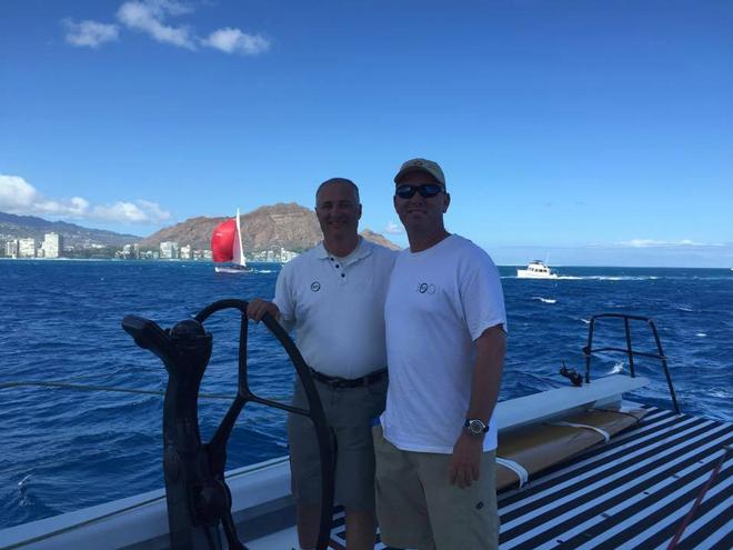 Owner Manouch Moshayedi and tactician Gavin Brady - 2015 Transpac - RIO Racing USA © SW